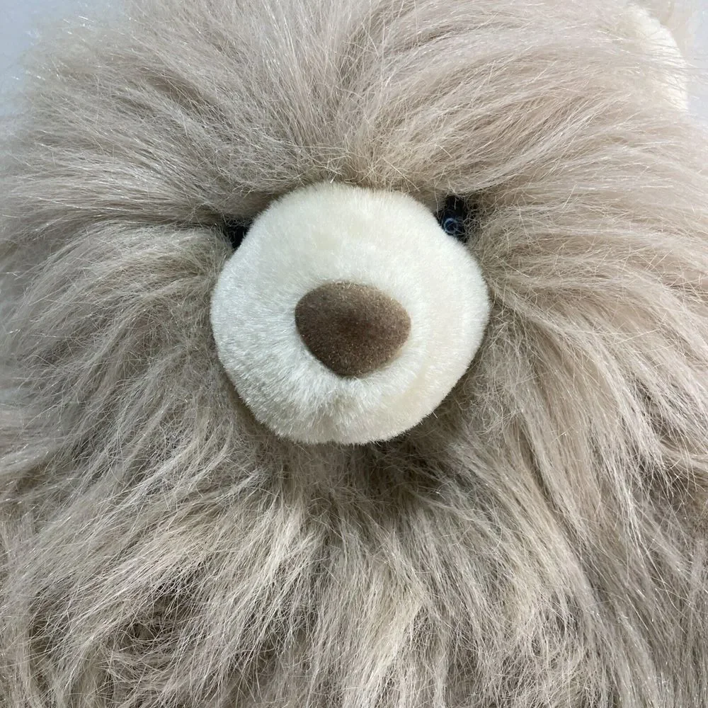 1989 Happiness Express Club Stuffed Plush Shaggy‎ Bear Beige Vintage HTF Korea